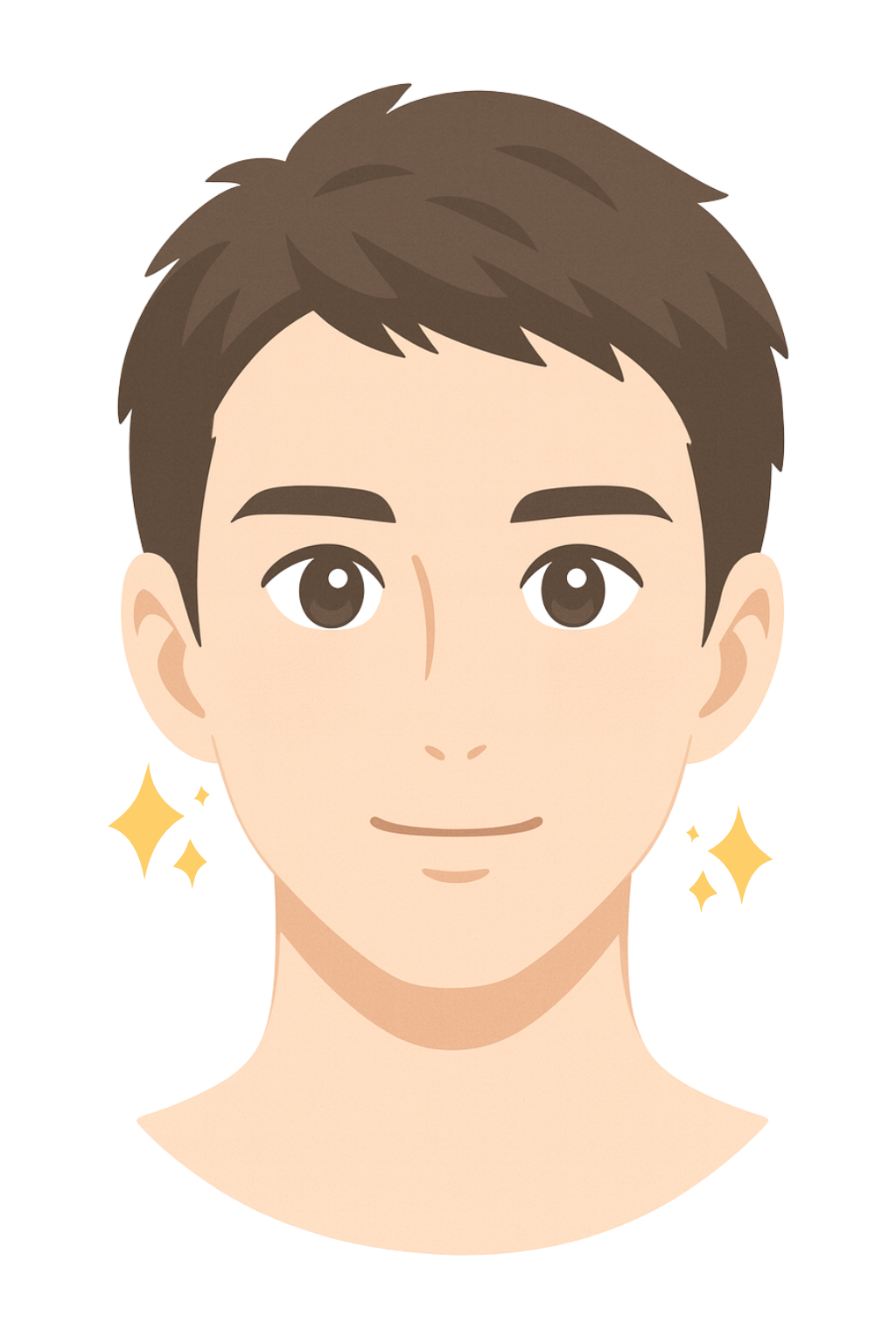 毛穴・テカリ・赤みケアのイメージイラスト